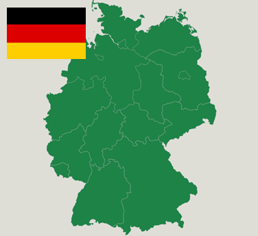 mapa nemecko